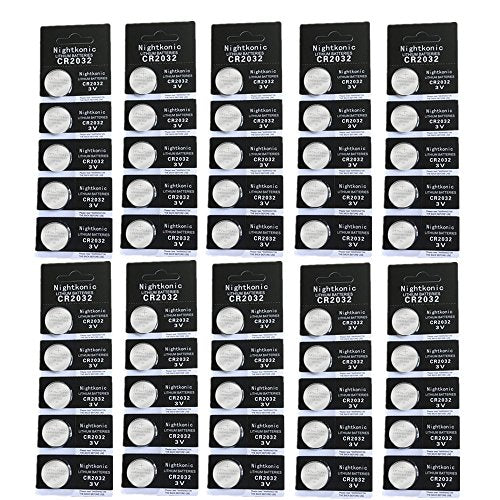 50 pcs Pack - CR2032 Battery 3v Lithium Button Cell Coin 2032 Battery Nightkonic