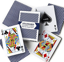 Load image into Gallery viewer, Brybelly 12 Decks (6 Red/6 Blue) Wide-Size, Regular Index Playing Cards Set – Plastic-Coated, Classic Poker Size
