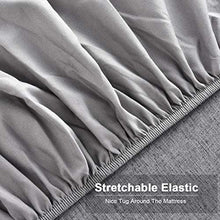 Load image into Gallery viewer, Chtoocy Luxurious Embroideried King Bed Sheet Set, 16&quot; Extra Deep Pocket Fitted Sheet King Size , Super Soft 1800 King Bed Sheet Wrinkle Free Cooling Hypoallergenic 4PC King Sheets Set(Gray)
