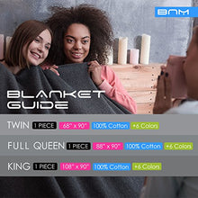 Load image into Gallery viewer, Diamond King Cotton Throw Blanket, Breathable Thermal Bed/Sofa Blanket Couch, Snuggle in These Super Soft Cozy Cotton Blankets - Perfect for Layering Any Bed, Chocolate
