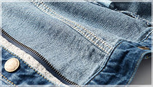Load image into Gallery viewer, LJYH Boys' Basic Denim Trucker Jackets Children Fall Hoodies Trendy Jeans Coats 9/10yrs 140cm
