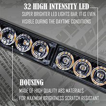 Load image into Gallery viewer, Traffic Advisor Light Bar 36 Inch 16 Flash Modes 32 Led Emergency Strobe Warning Lights Directional Bar Hazard Warning Flashing Safety Light with Led Display Screen Controller(35.5 Inch, Yellow/Amber)
