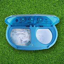 Load image into Gallery viewer, Upgraded Version Pyle Portable Washer &amp; Spin Dryer, Mini Washing Machine, Twin Tubs, Spin Cycle w/ Hose, 11lbs. Capacity, 110V - Ideal For Compact Laundry
