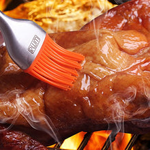 Load image into Gallery viewer, Rwm Basting Brush - Grilling BBQ Baking, Pastry and Oil Stainless Steel Brushes with Back up Silicone Brush Heads(Orange) for Kitchen Cooking &amp; Marinating, Dishwasher
