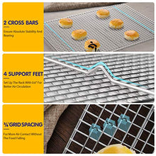 Load image into Gallery viewer, Hiware 2-Pack Cooling Racks for Baking - 10" x 15" - Stainless Steel Wire Cookie Rack Fits Jelly Roll Sheet Pan, Oven Safe for Cooking, Roasting, Grilling
