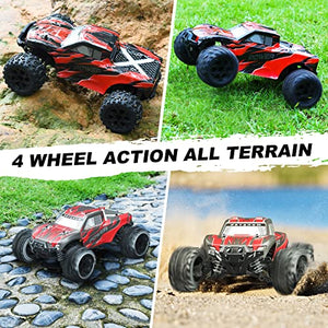 Upgraded Remote Control Car for Boys,GUOKAI 1:18 Scale Fast RC Cars All Terrain,High Speed 25MPH Rock Crawler RC Truck 4x4 Off Road Waterproof 2.4 GHz Control with Extra Shell and Battery 40+ min Run