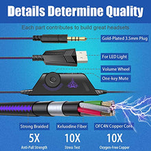 Load image into Gallery viewer, BENGOO G9000 Stereo Gaming Headset for PS4, PC, Xbox One Controller, Noise Cancelling Over Ear Headphones with Mic, LED Light, Bass Surround, Soft Memory Earmuffs (Purple)
