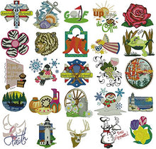 Load image into Gallery viewer, Embroidex Embroidery Machine Starter Kit - Everything Needed to Do Machine Embroidery Plus Bonus Embroidery Designs and Instructional CD
