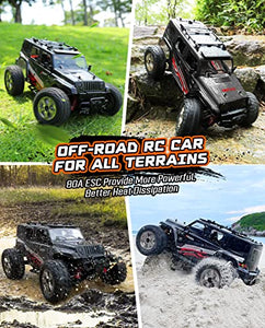 1:14 Scale Big RC Car, caivun RC Cars 4WD Off Road Hobby Trucks 40+ KM/H High Speed Remote Control Car with Two 1500mAh Batteries, 2.4GHz All Terrain Toy Vehicle Crawler Gift for Adults Teens Boys