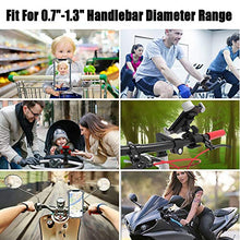 Load image into Gallery viewer, 2020 Super Large Bike Phone Mount,Aluminum Alloy Clamp with 360° Rotation Sport Bicycle Phone Mount/Bike Accessories/Bike Phone Holder for Any Smartphone Android GPS Other Devices Between 4.7 to 7 in
