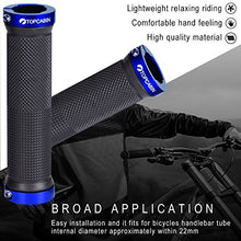 Load image into Gallery viewer, TOPCABIN Double Lock on Locking Bicycle Handlebar Grips Cycle Bicycle Mountain Bike BMX Floding (a Pair) Blue Gold Red (Blue (a Pair))

