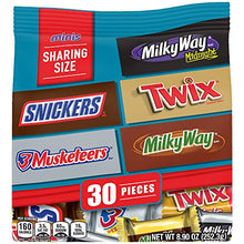 Load image into Gallery viewer, MARS Chocolate Favorites (SNICKERS, TWIX, 3 MUSKETEERS &amp; MILKY WAY) Minis Size Candy Bars Assorted Variety Mix, 8.9 Ounce Bag (Packaging may vary)

