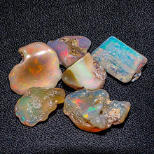 Load image into Gallery viewer, Jaguar Gems 25cts Polished Ethiopian Welo Opal Stone Polish Crystal October Birthstone Jewelry Making-DIY Stone Supply Natural Loose Gemstone Chakra Healing Multi Color Gems Handpicked Assortment
