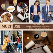 Load image into Gallery viewer, 150 Pack 16oz Disposable Coffee Cups with Lids, Sleeves and Straws - To Go Coffee Cups 16 oz White Paper Cups - Insulated Hot Cups Bulk Disposable Cups - Small Business Togo, Tea, Hot Chocolate, Cocoa
