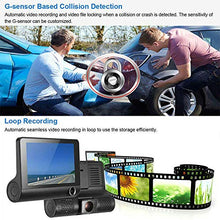 Load image into Gallery viewer, 1080P 170°Wide Angle,4&quot; Dual Lens HD Car DVR Rearview Video Dash Cam Recorder Camera LCD Screen G-Sensor, WDR, Parking Monitor, Loop Recording, Motion Detection
