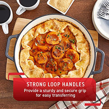 Load image into Gallery viewer, T-fal Enameled Cast Iron Round Casserole with Lid, 3.5 quart, Grey
