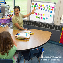 Load image into Gallery viewer, Magnetic White Board 24 x 18 Dry Erase Board Wall Hanging Whiteboard with 3 Dry Erase Pens, 1 Dry Eraser
