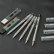 Load image into Gallery viewer, Mr. Pen- Metal Mechanical Pencil Set with Lead and Eraser Refills, 5 Sizes, 0.3, 0.5, 0.7, 0.9, 2mm, Drafting, Sketching, Architecture, Drawing Mechanical Pencils, Metal Mechanical Pencils
