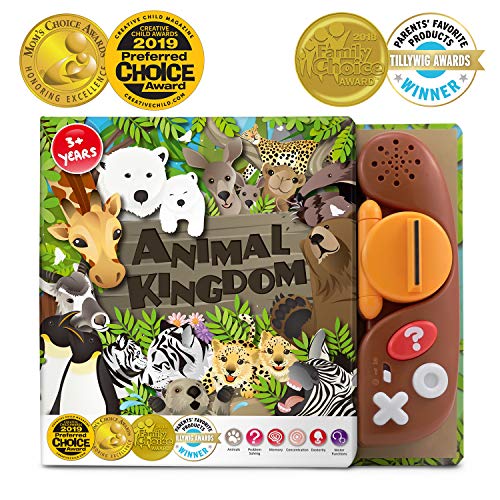 BEST LEARNING Book Reader Animal Kingdom - Educational Talking Sound Toy to Learn About Animals with Quiz Games for Kids Ages 3 to 8 Years Old