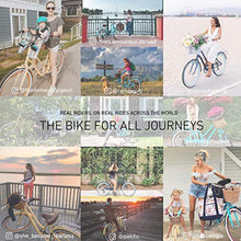 Load image into Gallery viewer, sixthreezero EVRYjourney Women's 7-Speed Step-Through Hybrid Cruiser Bicycle, 24" Wheels and 14" Frame, Navy with Brown Seat and Grips, Navy w/Brown Seat/Grips
