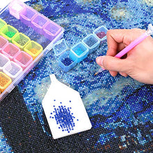 Load image into Gallery viewer, SGHUO 168 Slots 6 Pack 28 Grids Diamond Painting Boxes Diamond Embroidery Storage Cases Accessories Tool Boxes with 400pcs Label Stickers for DIY Art Craft, Beads, Seeds, Multicolour
