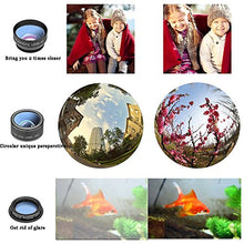 Load image into Gallery viewer, 11 in 1 Cell Phone Camera Lens Kit Wide Angle Lens &amp; Macro Lens+Fisheye Lens+Telephoto Lens+CPL/Flow/Radial/Star/Soft Filter+Kaleidoscope Lens Compatible for iPhone Samsung Sony and Most of Smartphone
