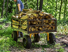 Load image into Gallery viewer, Gorilla Carts GOR1400-COM Heavy-Duty Steel Utility Cart with Removable Sides and 15" Tires, 1400-lbs. Capacity, Black

