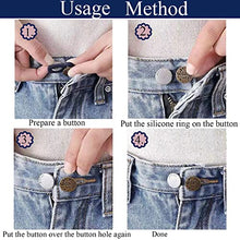 Load image into Gallery viewer, Elastic Button Extenders for Men and Women, Waist Extenders Adjustable for Pants, Trousers, Dress and Jeans, 6-Pack (Light Gray)
