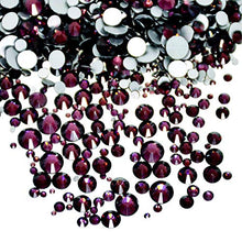 Load image into Gallery viewer, AD Beads 1440 Pieces Mixed Size No Hotfix Glue on Quality Glass Flatback Rhinestones Round Crystal Gems ( 27 Montana )
