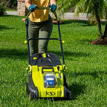 Load image into Gallery viewer, Sun Joe 24V-X2-17LM 48-Volt 17-Inch Mulching Walk-Behind Lawn Mower w/11-Gallon Grass Catcher &amp; 6-Position Height Adjustment, Included, Cordless, Kit (w/ 2X 4.0-Ah Battery and Charger)
