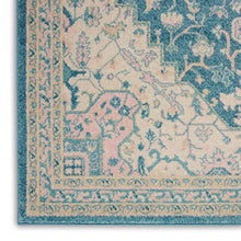 Load image into Gallery viewer, Nourison TRA07 Tranquil Persian Vintage Ivory/Turquoise Area Rug 6' X 9'
