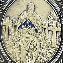 Load image into Gallery viewer, AtSKnSK US Military Challenge Coin Veteran Coin - Stand for The Flag, Kneel for The Fallen

