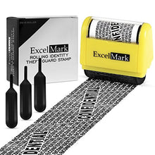 Load image into Gallery viewer, ExcelMark Rolling Identity Theft Guard Stamp (ID Theft Stamp with Refill Ink)
