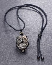 Load image into Gallery viewer, Lightock Gold Obsidian Owl Gift Necklace Pendant Lovely Animal for Women Natural Gemstone Protection Healing Crystal Stones
