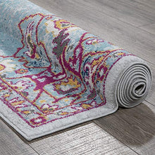 Load image into Gallery viewer, Ottomanson RIX3262-5X7 Rixos Medallion Vintage Area Rug, 5'3" x 7', Turquoise
