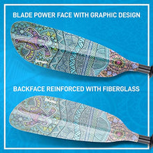 Load image into Gallery viewer, Hornet Watersports Fiberglass Kayak Paddle for Adults- Ideal for Touring, Fishing and Boating- 90.5 inches / 230CM Adjustable with Carbon Fiber Shaft- Kayaking Equipment
