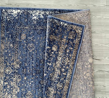 Load image into Gallery viewer, Persian-Rugs 2817 Distressed Blue 8 x 10 Area Rug Carpet Large New
