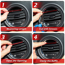 Load image into Gallery viewer, Frienda 20 Pieces Car Air Conditioner Vent Outlet Decoration Strips Universal Waterproof Bendable Car Vent Outlet Trim Decoration Car Interior Accessories for Straight Air Vent Outlet (Red)
