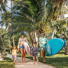 Load image into Gallery viewer, iROCKER All-Around Inflatable Stand Up Paddle Board, Extremely Stable 11' Long x 32" Wide x 6" Thick Premium SUP with Roller Bag, Carbon Paddle, Pump, Leash, Fins &amp; Repair Kit, Orange
