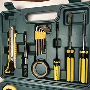 Humvee 16 Piece General Household Home Repair Tool Kit for Home Maintenance with Toolbox Storage Case