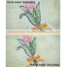 Load image into Gallery viewer, New brothread Wash Away - Water Soluble Machine Embroidery Stabilizer Backing &amp; Topping 10&quot; x 25 Yd roll - Light Weight - Cut into Variable Sizes for Machine Embroidery and Hand Sewing
