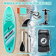 Load image into Gallery viewer, AKSPORT 10'6"×32"×6" Inflatable Stand Up Paddle Board with Premium Non-Slip Deck,Travel Backpack,Adjustable Paddle,Pump,Leash for Youth &amp; Adult Ultra-Light Surfing SUP Boards
