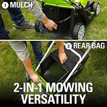 Load image into Gallery viewer, Greenworks 40V 17&quot; (2-In-1) Push Lawn Mower, 4.0Ah Battery and Charger Included
