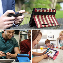 Load image into Gallery viewer, Fintie Protective Case for Nintendo Switch - [Multi-Angle Viewing] Ultra Slim Vegan Leather Play Stand Cover with Elastic Strap for Nintendo Switch 2017 - Black
