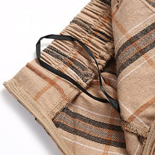 Load image into Gallery viewer, IDEALSANXUN Plaid Skirt for Womens High Waist Aline Pleated Midi Skirts (Khaki, Medium)
