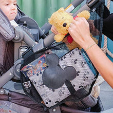 Load image into Gallery viewer, Disney Baby by J.L. Childress Side Sling Stroller Cargo Net, Stroller Organizer &amp; Storage, Mickey Black
