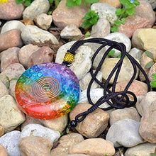 Load image into Gallery viewer, 7 Chakra Rainbow Orgone Crystal Pendant for Strengthen Immune System - Heart - Self Confidence – Positivity- Emotional Body Purification
