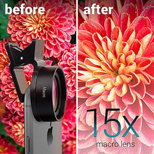 Load image into Gallery viewer, Camera Lens Kit by Coral Entertainments| Professional CPL, Macro &amp; Wide Angle Lenses | Multi-use tripod &amp; Selfie Remote Control | For iPhone, Samsung Galaxy, iPads Tablets | Hard Case &amp; Universal Clip

