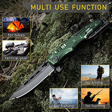 Load image into Gallery viewer, Spring Assisted Knife - Pocket Folding Knife - Military Style - Boy Scouts Knife - Tactical Knife - Good for Camping Hunting Survival Indoor and Outdoor Activities Mens Gift 6681 N
