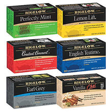 Load image into Gallery viewer, Bigelow Black Tea 6 Flavor Variety Pack, Caffeinated 20 Count (Pack of 6), 120 Total Tea Bags
